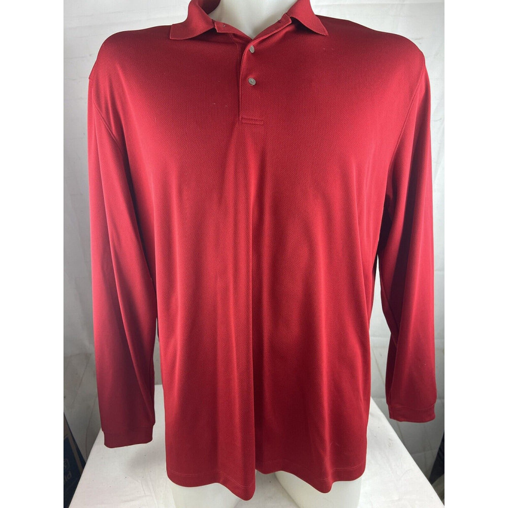 Men’s Big And Tall PGA Golf Polo Long Sleeve Size 3XLT Air flux Material